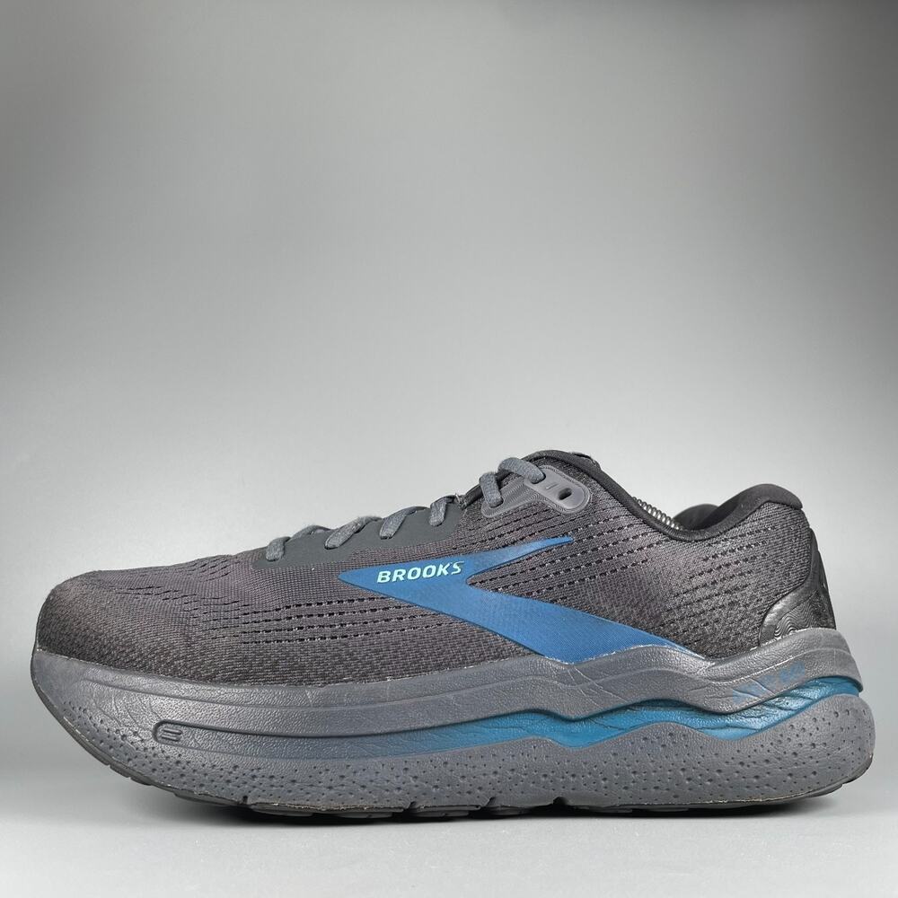 Brooks Ghost Max 2 Men's 11.5 4E Ebony Cockatoo Blue Sapphire Running Sneakers